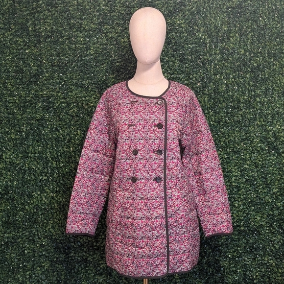 J.Crew Floral Reversible Jacket Prima Loft Liberty Print G7969, Size Small NWTS - Picture 2 of 5